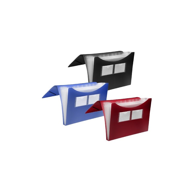 FolderSys 70005-88 Expanding Folders 7 Compartments Bordeaux