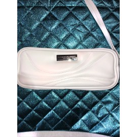E Funkhouser NIP E Funkhouser Cosmestic Bag White Zip 8”x3x2 Wallet Wristlet Really Nice!