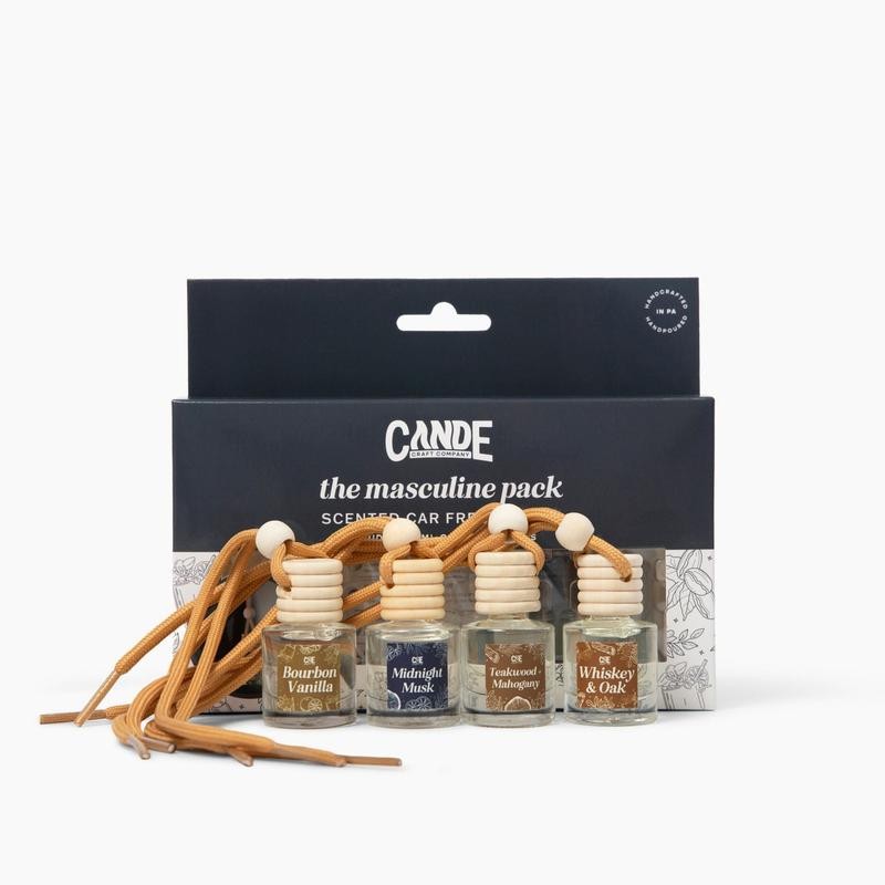 Four-Pack Scented Car Fresheners Bundle – 4 Unique Scents, 8ml