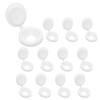 Pocoxll 100 Pieces White Screw Covers Caps,Plastic Hinged Screw Cover