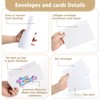 Blank Cards and Envelopes 5x7, 25 Pack White Invitation Cardstock
