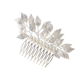 FRCOLOR Bridal Hair Comb with Design Vintage Style for Weddings Parties and Special Occasions Elegant Leaf and Accents for Brides and Bridesmaids