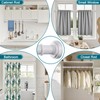 White Shower Curtain Rod 36-68 Inch(3-5.6ft) Never Rust No Drilling