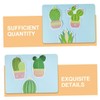 Tofficu Mini Note Pads Cactus Stickers Self-Stick for Nursing School
