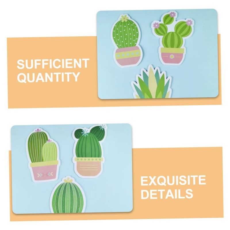 Tofficu Mini Note Pads Cactus Stickers Self-Stick for Nursing School