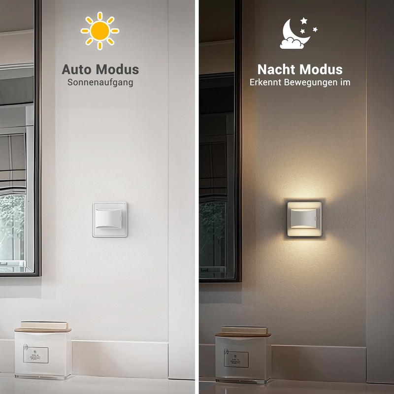 Emeritpro Night Light Socket, Night Light with Twilight Sensor, LED