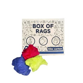 SupremePlus Premium Color Terry Cloth Rags - (5 lbs. Box) Super Absorbent Cotton Towel Cleaning Rags for Garage, Shop Rags, Industrial Use & Housekeeping - Shop Rags Bulk