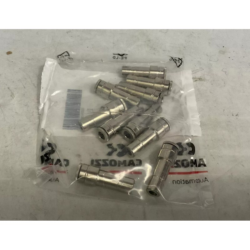 Camozzi Pack of 10 camozzi nickel plated 1/4” reducer fitting