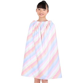 HEAZEL Hazel Wrap Towel, For Kids, Roll Towel, Change of Clothes, Pool, School, Swimming, Kids, Girls, Boys, Milky Rainbow, 23.6 inches (60 cm) Length