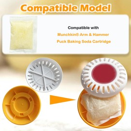 12 Pack Diaper Pail Odor Absorber Carbon Filter Refills for Munchkin Step Diaper Pail, Odor Eliminator Refills for Arm & Hammer Puck Baking Soda Cartridge (Lemon Flavor)