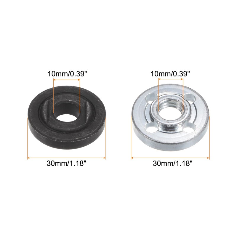 HARFINGTON Rotary Tool Flange Lock Nut Set M10 x 30mm