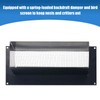 Hooded Wall Vent with Screen and Damper, Galvanized Steel Wall