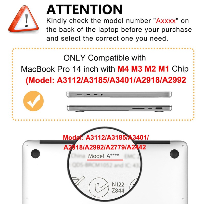 Case for MacBook Pro 14 inch M4 M3 M2 M1