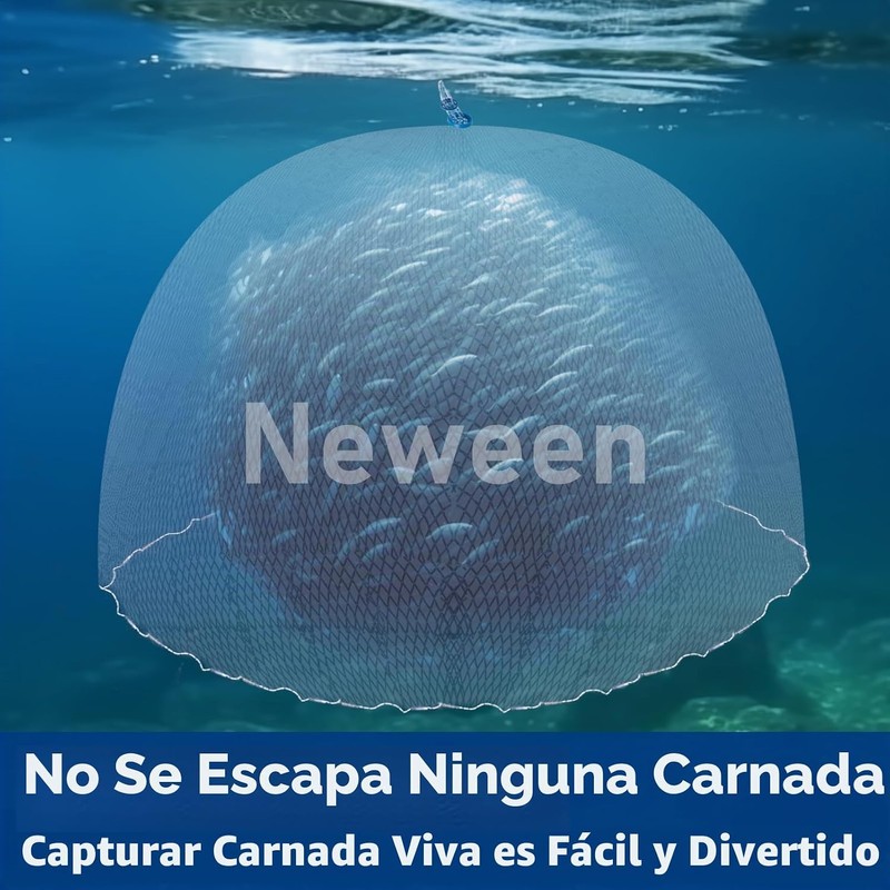 Red de pesca Neween de 6 pies con trampa para