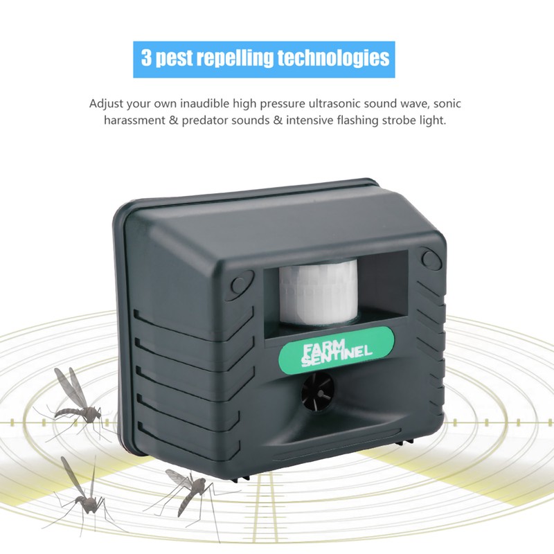 Ultrasonic 4 Alarm Sounds Electronic Pest Repellent for Bird Wild