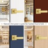 Probrico 6 Pack Inactive Square Door Lever, Single Side Gold