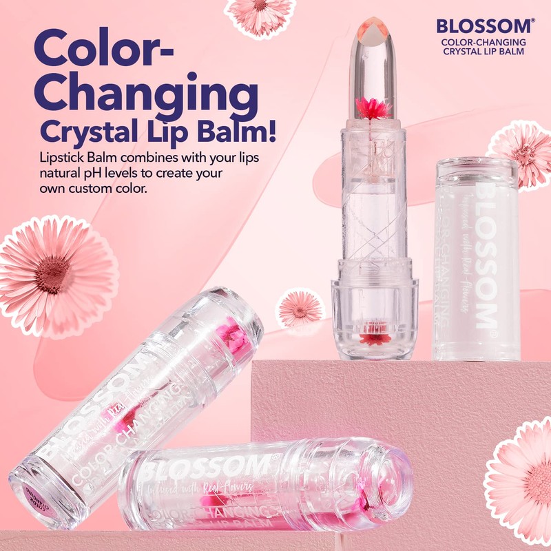Blossom Lip Gloss Moisturizing pH Lip Balm, Strawberry Scented Color