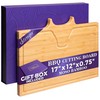 Straga Texas Bull BBQ Cutting Board – 17"x12" XL Bamboo