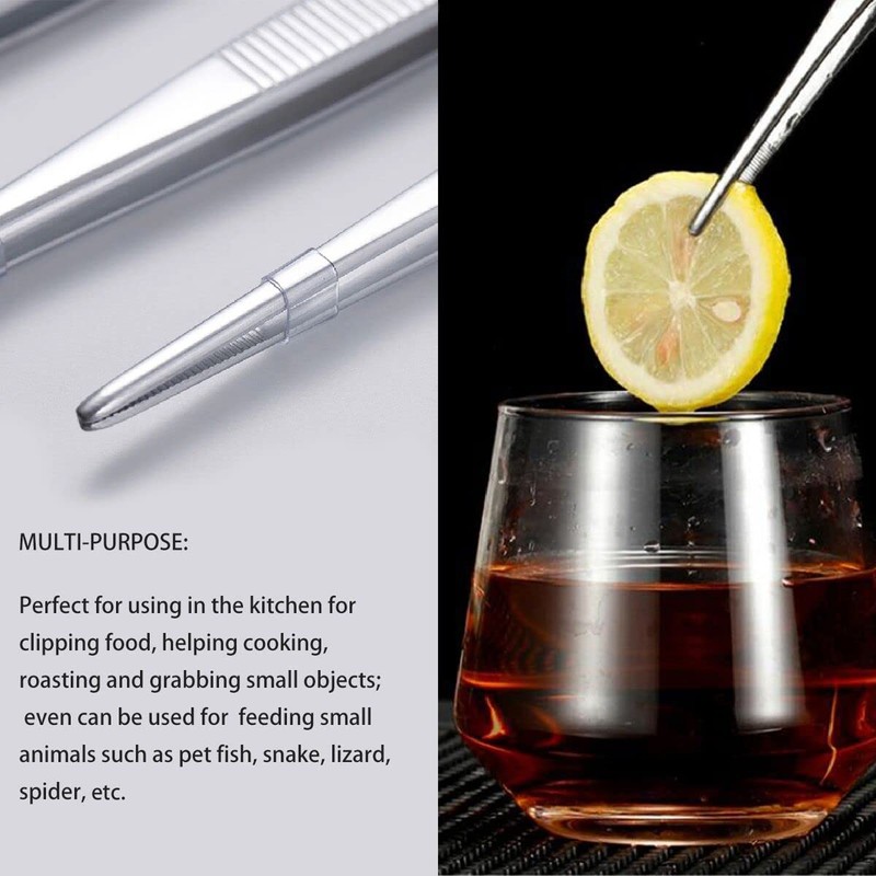 Kitchen Long Tweezers Set, LEEFONE 2 PCS 12 Inch Stainless
