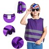 Purple 2-5 Years kids High Vis Reflective construction Safety vest