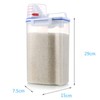 Pssopp Small Rice Storage Container, Rice Storage Dispenser, 2kg Capacity,