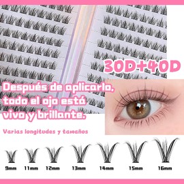Kit 642 Piezas Extensión de Pestañas, Mezcla 30D 40D, Pestañas de Sujeción Fuerte con Unión y Sellado, Kit Todo en 1 con Pinzas para Pestañas en Racimos, Extensiones de Pestañas Profesionales