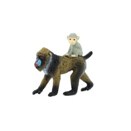 Collectible Wildlife Gifts Mandrill With Baby, Baboons, Realistic Toy, Hand Painted,  2 1/2" CH425 BB109