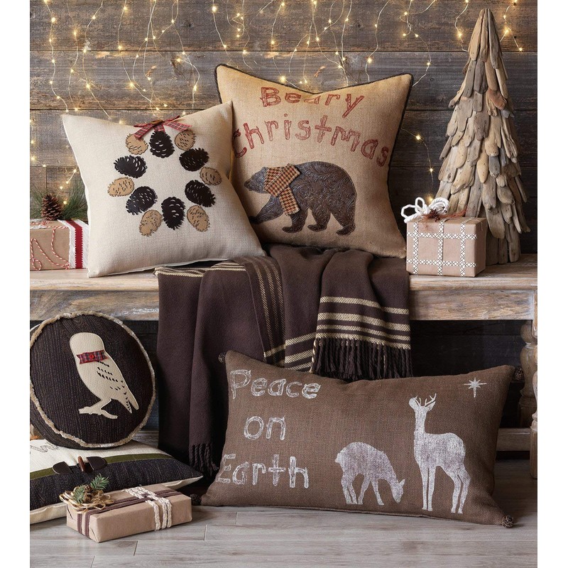 Plankroad Home Decor Conifer Cone Decorative Pillow Cover 18" x