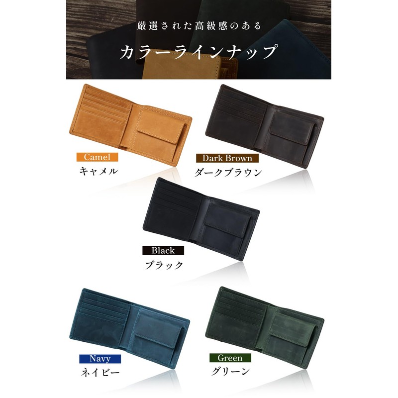 Kameto Bag Manufacturing Men's Wallet, Compact, Large Capacity, Leather, Genuine