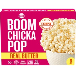 Angie's BOOMCHICKAPOP Real Butter Microwave Popcorn, 3.29 oz., 6-Count Bags