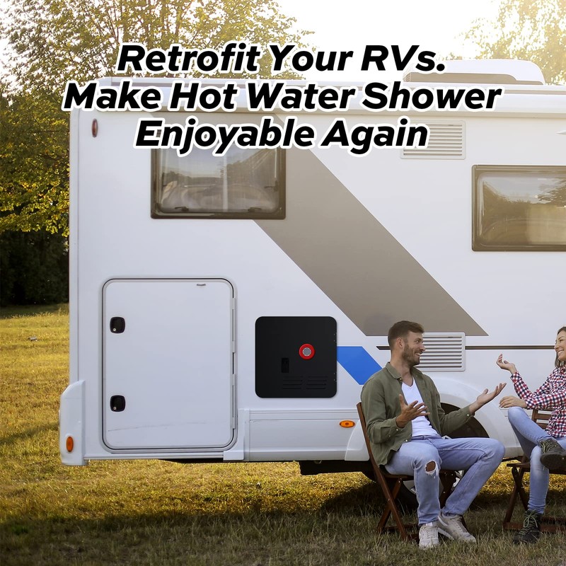 FOGATTI 18 x 18 Inches RV Water Heater Black Door