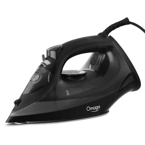 OMAIGA Steam Iron for Clothes, 1500W Clothes Iron with Non-Stick