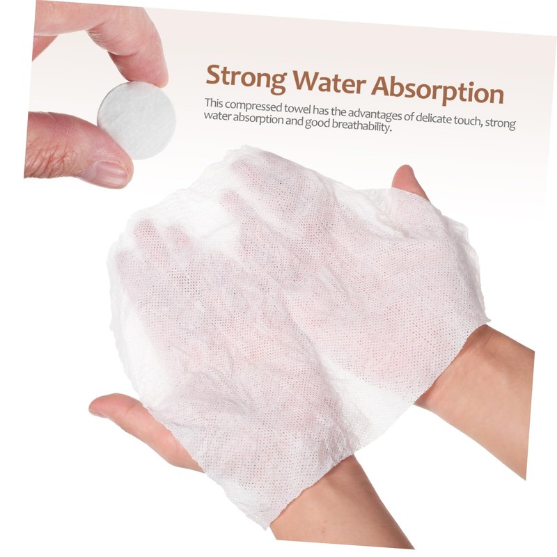 Outanaya Mini Compressed Cotton Towel Sheets 100pcs Pack Ultra Absorbent
