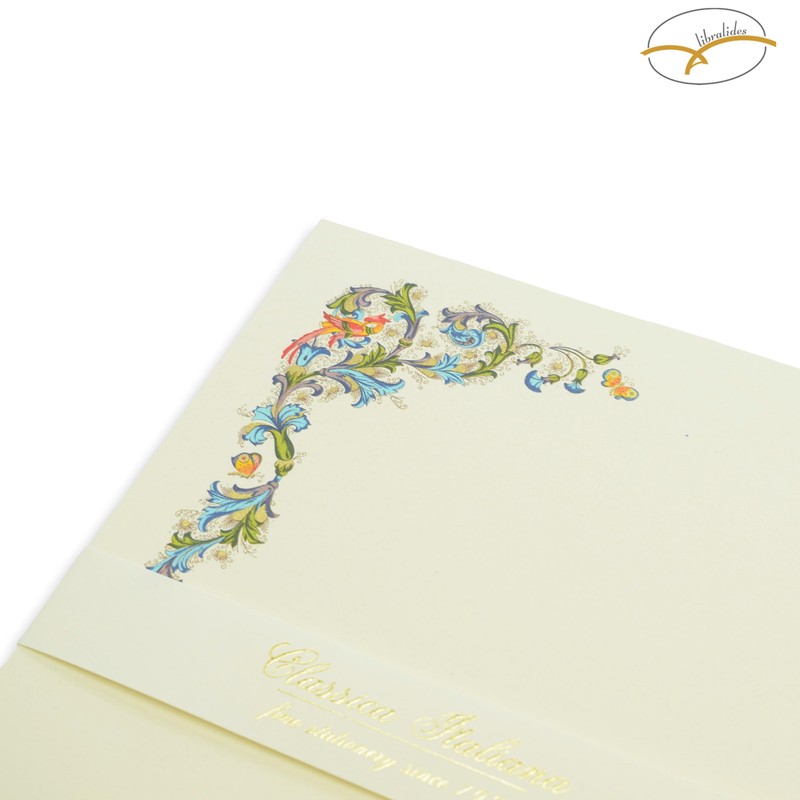 Florentine Wedding Paper Box with Clear Lid - Writing Set