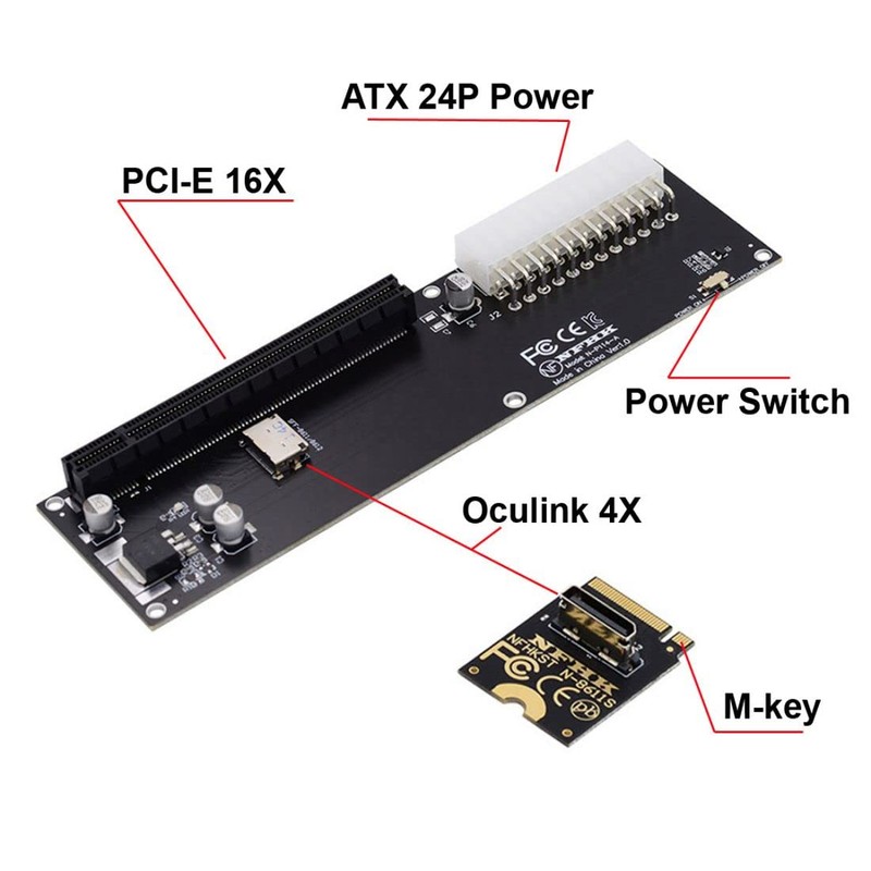 chenyang Oculink SFF-8612 to PCI-E 3.0/4.0 M.2 M-Key to PCIe