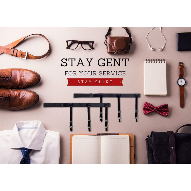 STAY GENT Shirt Stays For Men 2 Pair(4 Pcs) Shirt