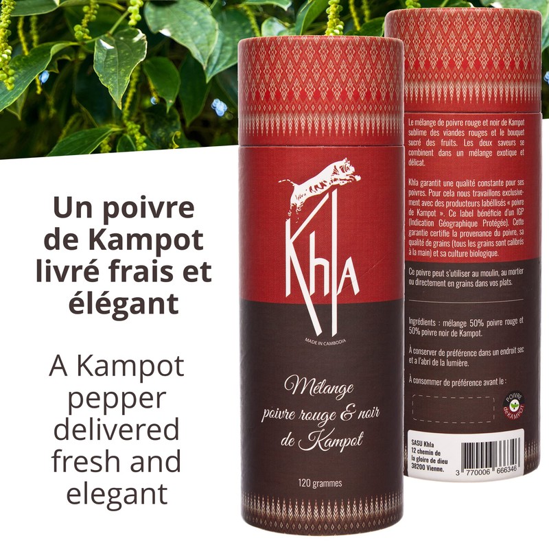 KHLA - Premium Red and Black Kampot Pepper Blend PGI