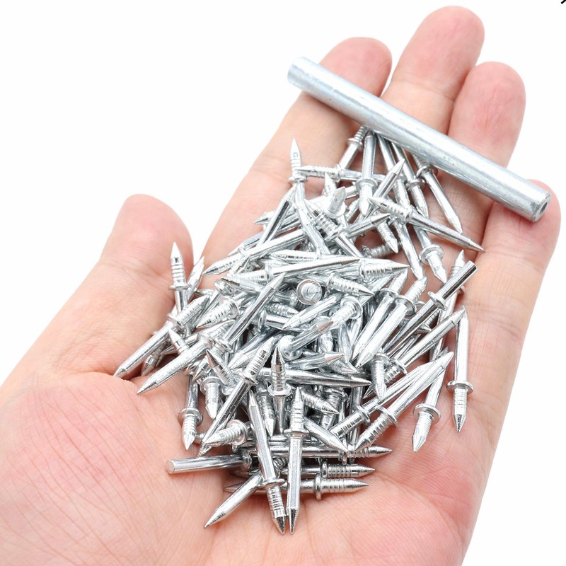100Pcs Double-Head Skirting Thread Seamless Nail, Skirting Line Without Marks