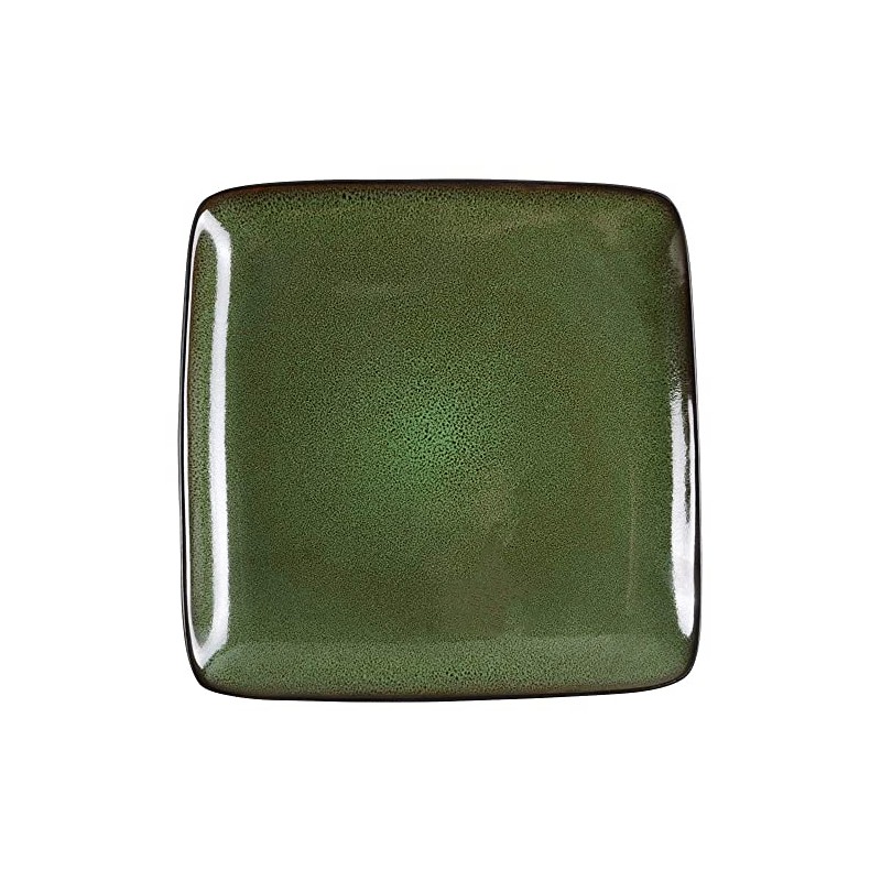 Home Trends Rave Green Square Dinner Plate