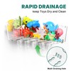 JNDETOP Bath Toy Storage Holder for Bathtub, Clear Acrylic Bath