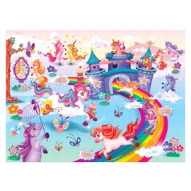 I Love Unicorns 100 Piece Puzzles for Kids Ages 4-8, Gifts for Girls and Boys 5 6 7 8 Years Old and Up, Read Secret Messages with Unicorn Decoder Mask