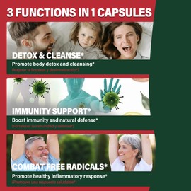 Verdeherb Sarsaparilla Root Capsules, Natural 6-in-1 Formula Supplement with Sarsaparilla (Zarzaparrilla), Burdock & Cocolmeca Extract for Detox Cleanse, Immunity Support. 120 Counts - 60 Days Supply