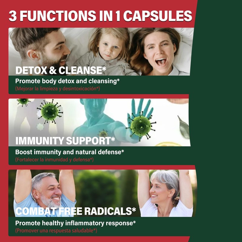 Verdeherb Sarsaparilla Root Capsules, Natural 6-in-1 Formula Supplement with Sarsaparilla