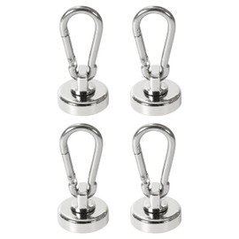 GOODRIG Carabiner Hook, Super Strong Magnetic Hook, 360 Degree Rotation, Neodymium Magnet, Wall Mounted, Kitchen, Study Room, Office (1.6 inches (42 mm)