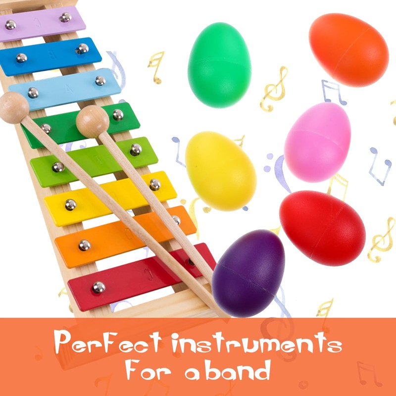 100 Pcs Plastic Egg Shakers, Musical Maracas Percussion Instruments Easter