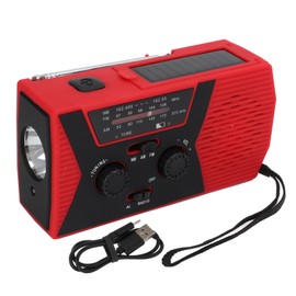 Hand Crank Radio Waterproof AM FM WB Emergency Radio 2.7 to 4.2V Weather Warning Solar Powered Radio for Outdoor Emergency