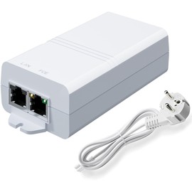 AgilePoElink 5 Gigabit PoE Injector 30W Power Supply, PoE+ Injector with 2 Mounting Tabs for Security IP Camera, Wireless AP, VoIP Phone, Cellgate, Video Doorbell