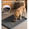 Dog Food Mat 36"x24", Waterproof Pet Feeding Mat with Diversion