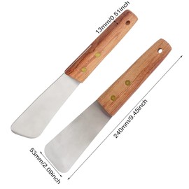 Honbay 1PCS Stainless Steel Ice Cream Scoop Flat Ice Pastry Spade Butter Cutter Dessert Shove with Wood Handle Kitchen Utensil for Home Cooking(9.45 Inch)