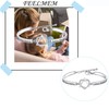 FEELMEM Adoption Jewelry Adoption Symbol Heart Triangle Charm Bracelet DNA